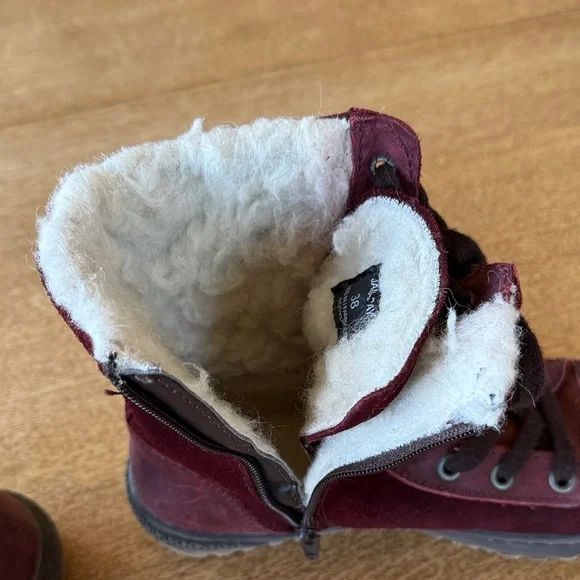 Stylish Jamaray Maroon Suede Lace-Up Boots for Women - Picture 6 of 11